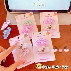 ** Set 2 kẹp đám mây mặt Hello Kitty