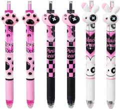 ** Bút bi dạng gel Pink Feast tim/thỏ/chân mèo blackpink (mực xanh)