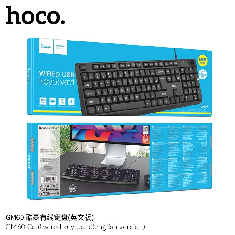Bàn phím dây Hoco GM60