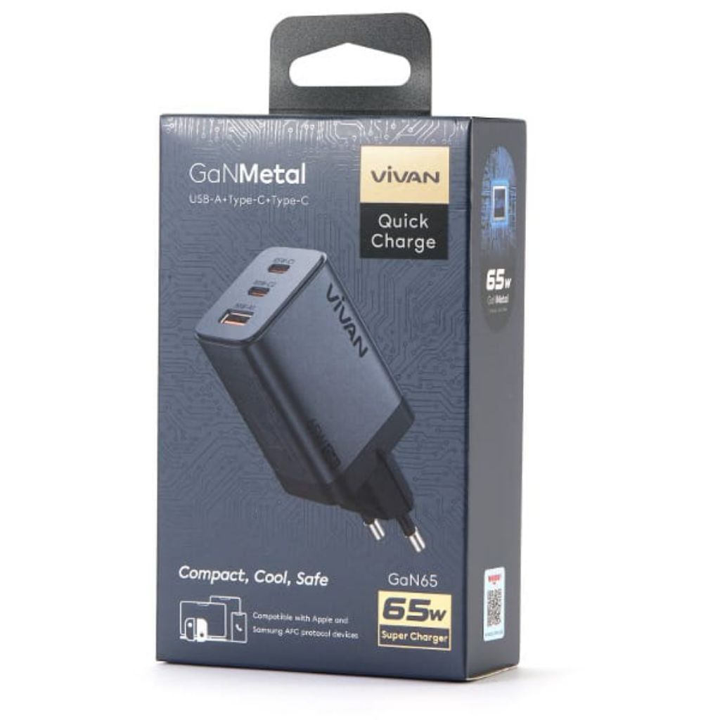 [C] ** Cóc sạc Vivan Gan65 1U 2C 65W