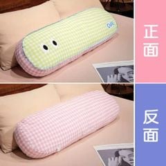 ** Gối ôm sọc caro hồng/xanh lá 120CM