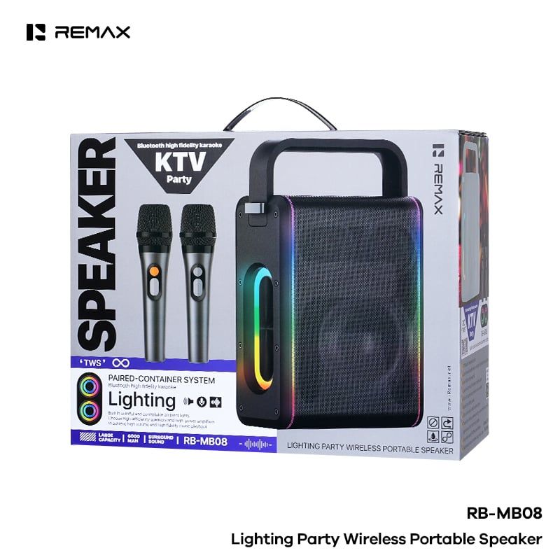 ** Loa kèm 2 mic Remax RM08 60W