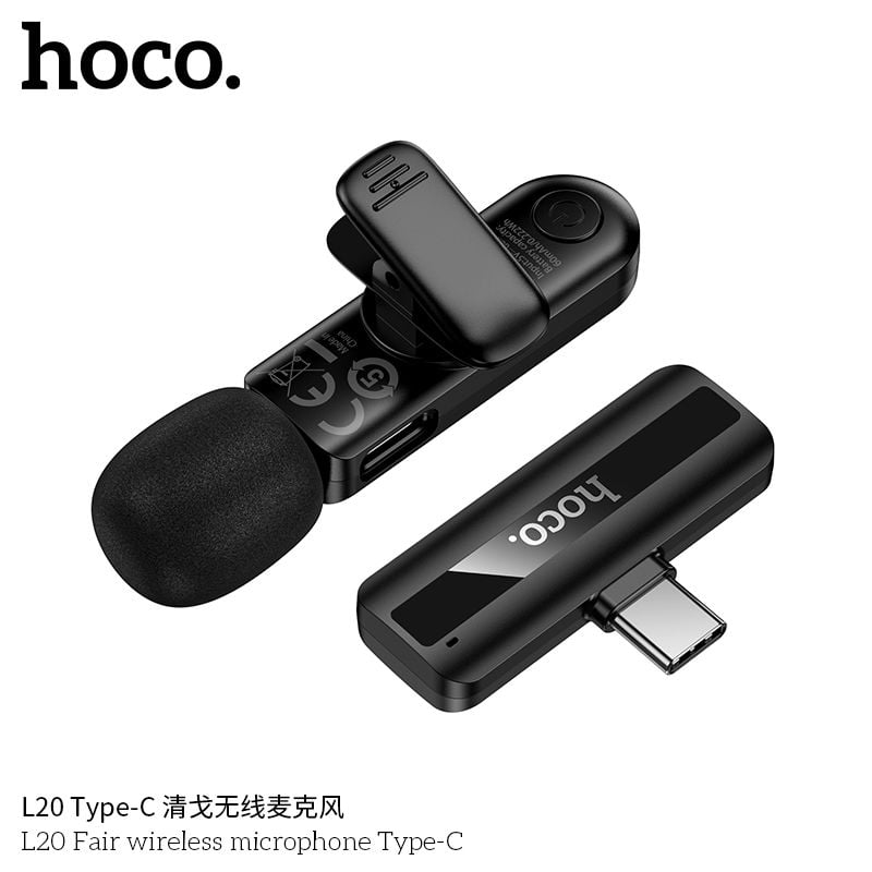 ** Micro cài áo Hoco L20A 1 Mic cổng Type C