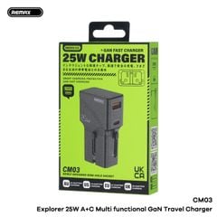 Cóc sạc du lịch Remax CM03 U C 25W