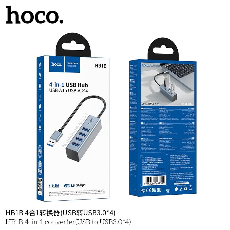 ** Hub Usb sang 4U Hoco HB1B 3.0