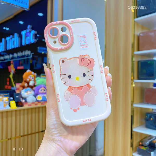 Ốp IP 13 6.1 dẻo Hello Kitty viền kitty