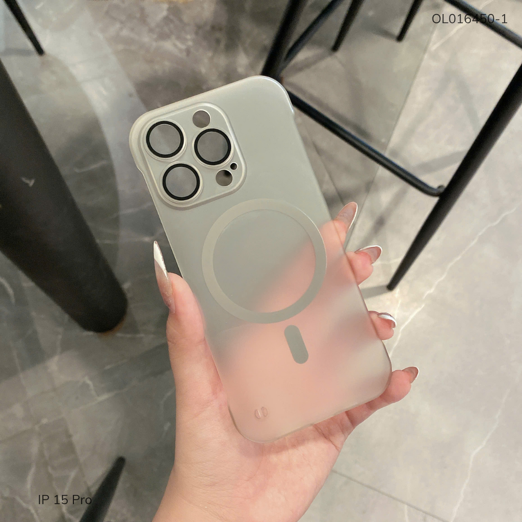 Ốp IP 15 Pro nhám Magsafe hở viền