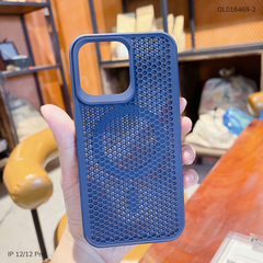 Ốp IP 12/12 Pro lưng cứng vân tổ ong tản nhiệt