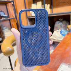 Ốp IP 15 Plus lưng cứng vân tổ ong tản nhiệt