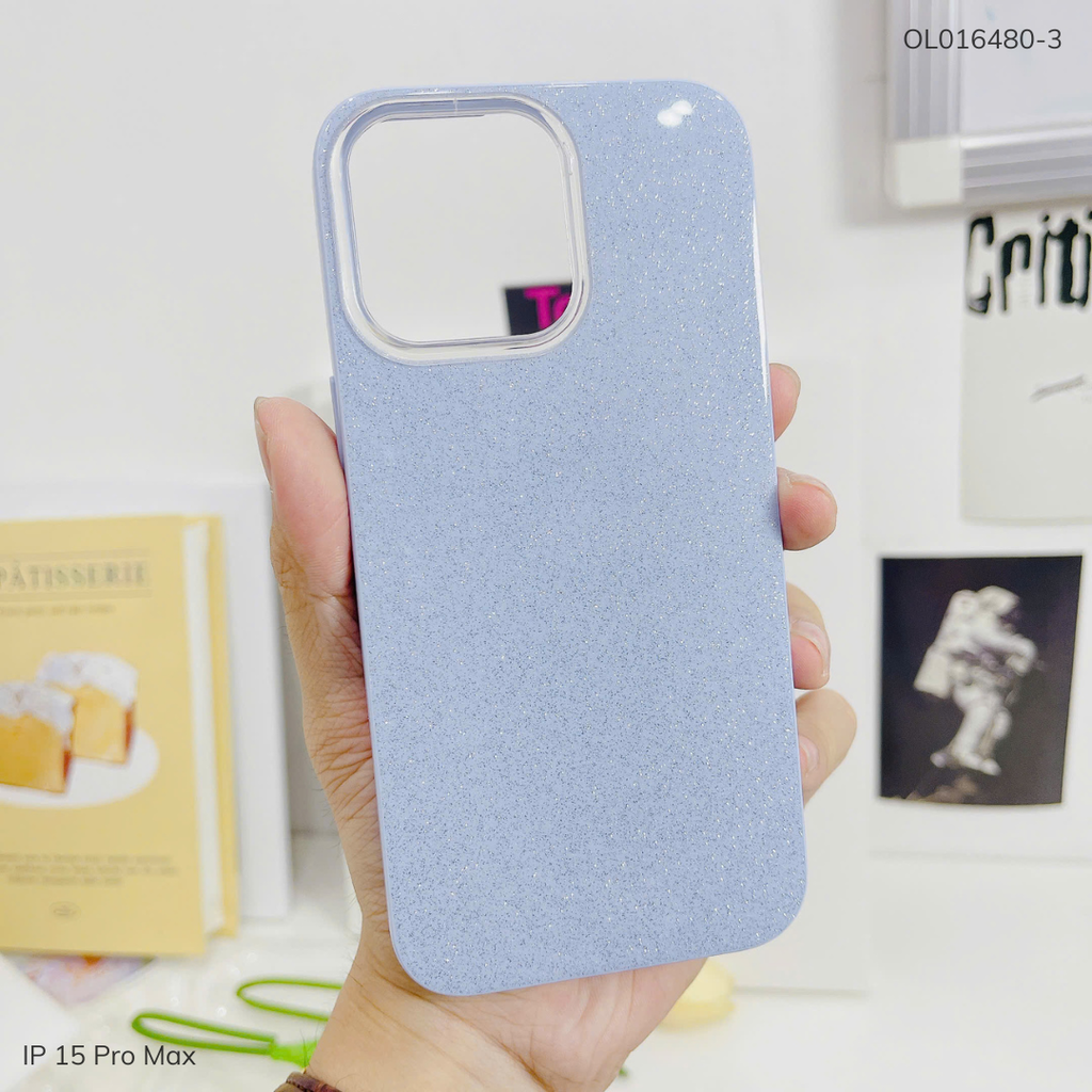 ** Ốp IP 15 Pro Max lưng cứng kim tuyến nhiều màu