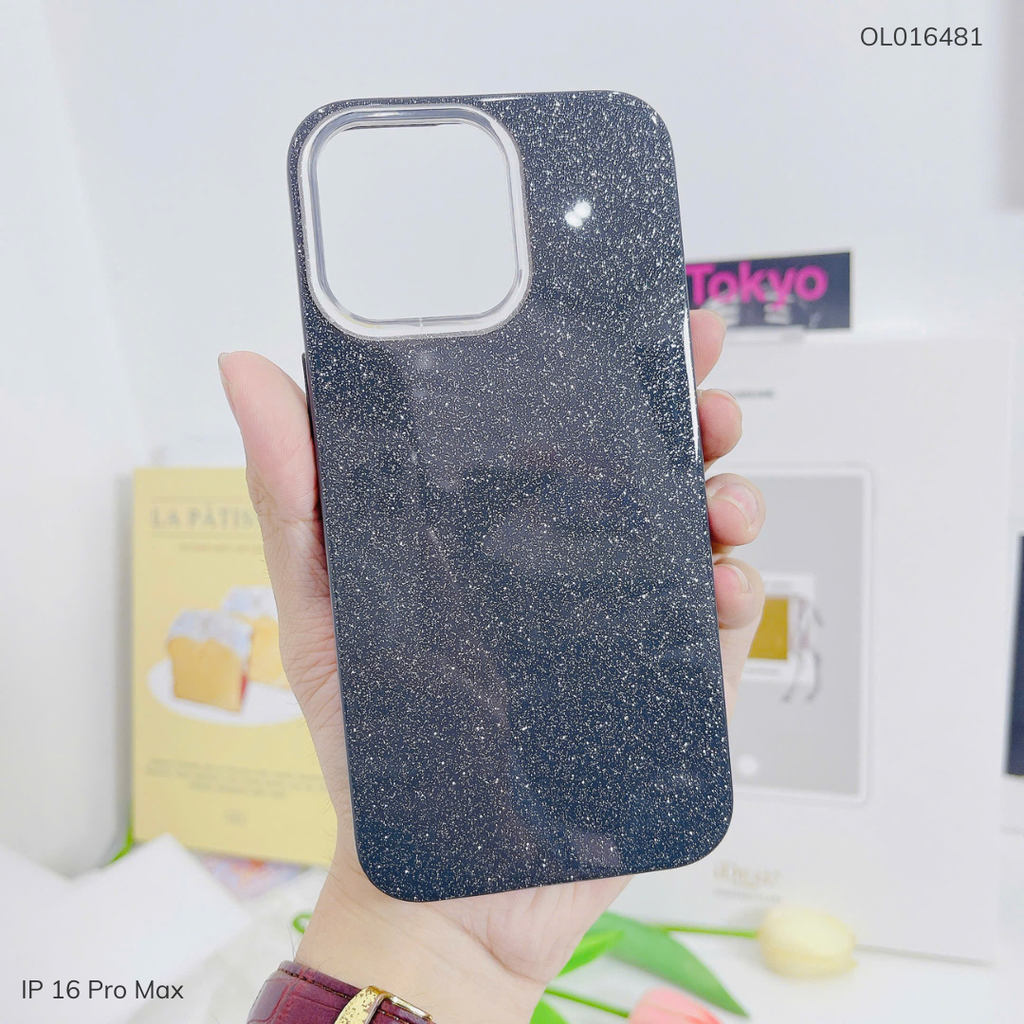 ** Ốp IP 16 Pro Max lưng cứng kim tuyến nhiều màu