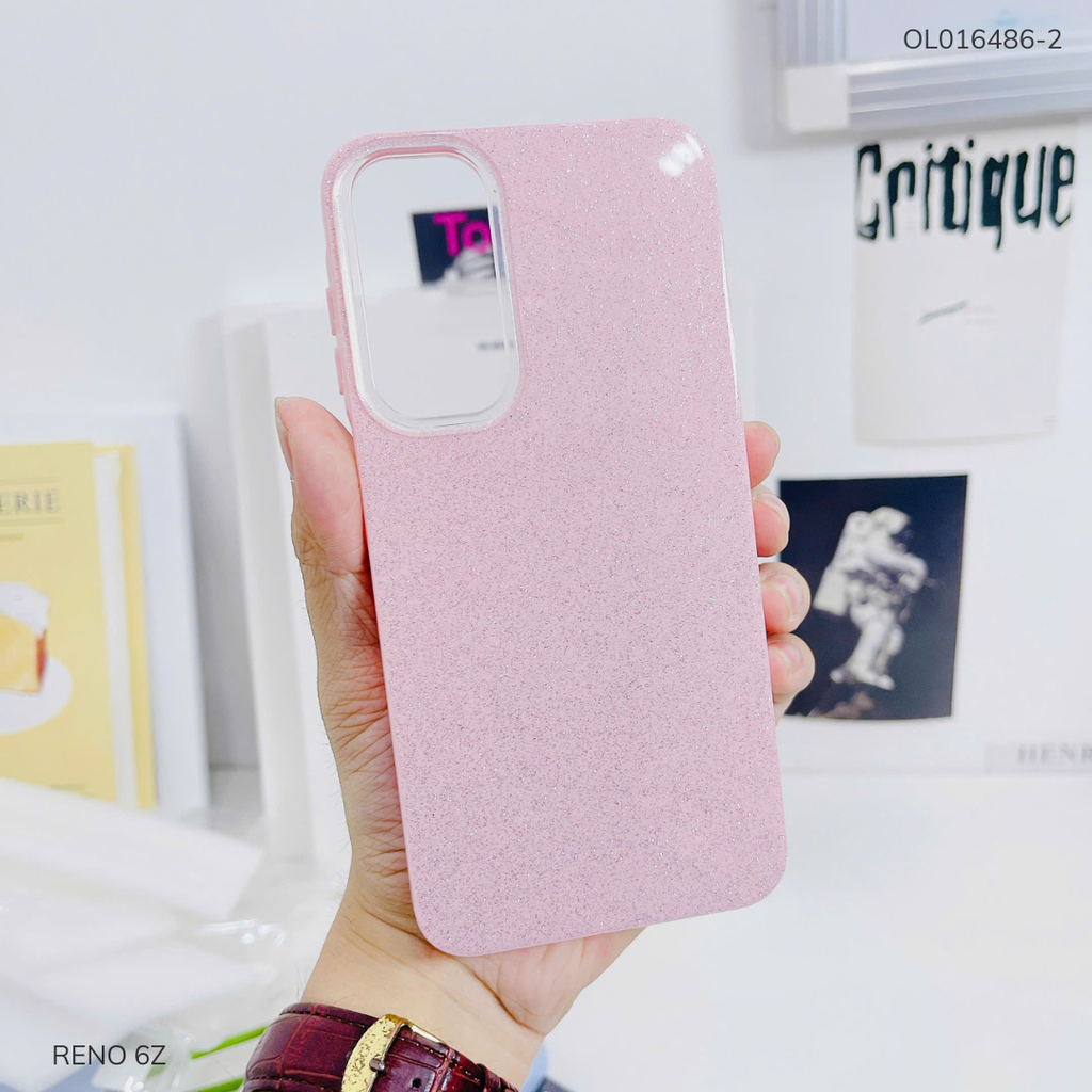 ** Ốp Reno 6Z lưng cứng kim tuyến nhiều màu