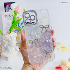 ** Ốp IP 12 Pro Max lưng thạch anh tim 3D