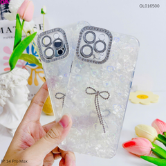 ** Ốp IP 14 Pro Max lưng thạch anh tim 3D