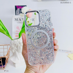 ** Ốp IP 11 giả magsafe hạt kim tuyến