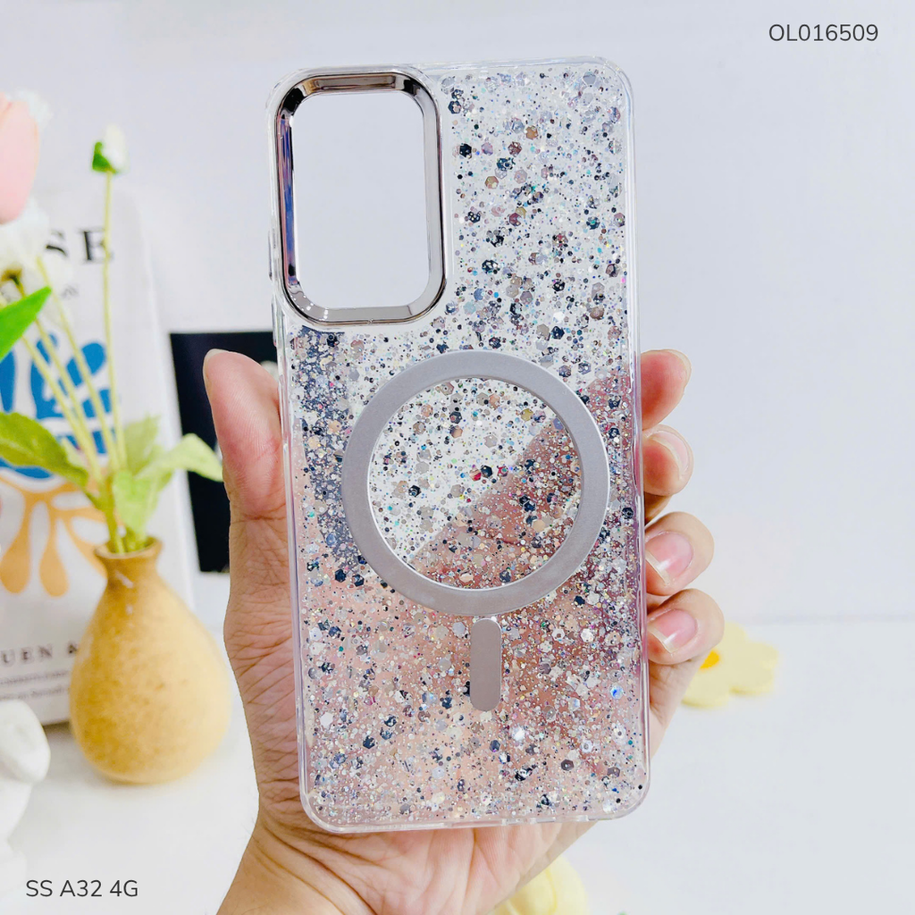 ** Ốp SS A32 4G giả magsafe hạt kim tuyến