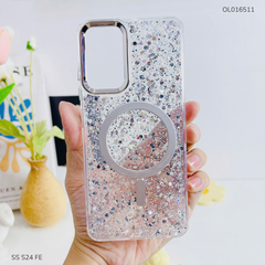 ** Ốp SS S24 Fe 5G giả magsafe hạt kim tuyến