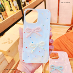 Ốp IP 16 Pro Max dẻo gồ ghề chấm bi màu