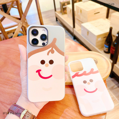 Ốp IP 14 Pro Max 2 lớp in hình má tròn