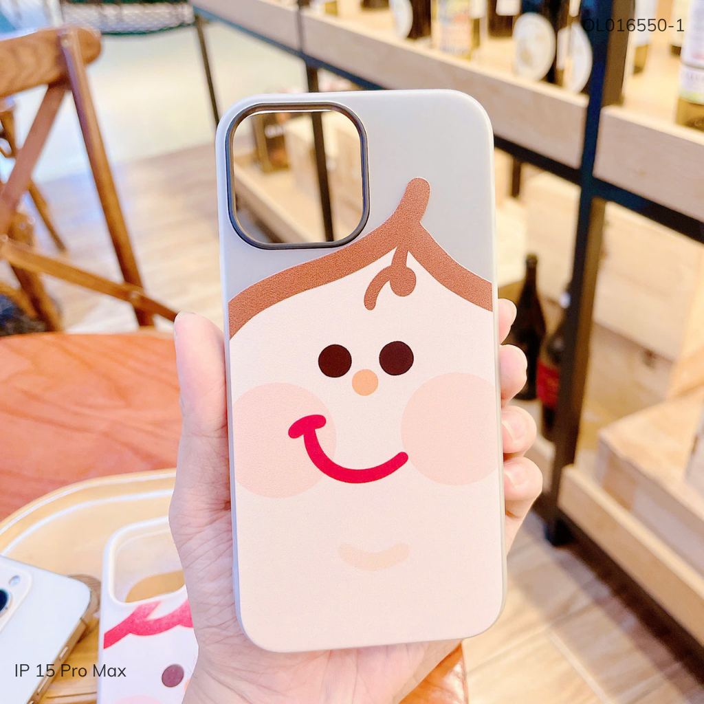 Ốp IP 15 Pro Max 2 lớp in hình má tròn