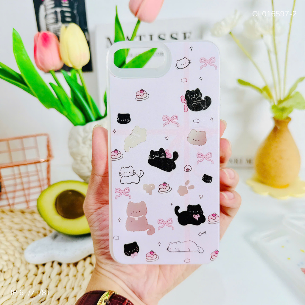 ** Ốp IP 6+/7+/8+ dẻo lưng nhám viền trong nhiều hình