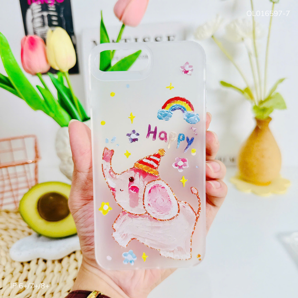 ** Ốp IP 6+/7+/8+ dẻo lưng nhám viền trong nhiều hình