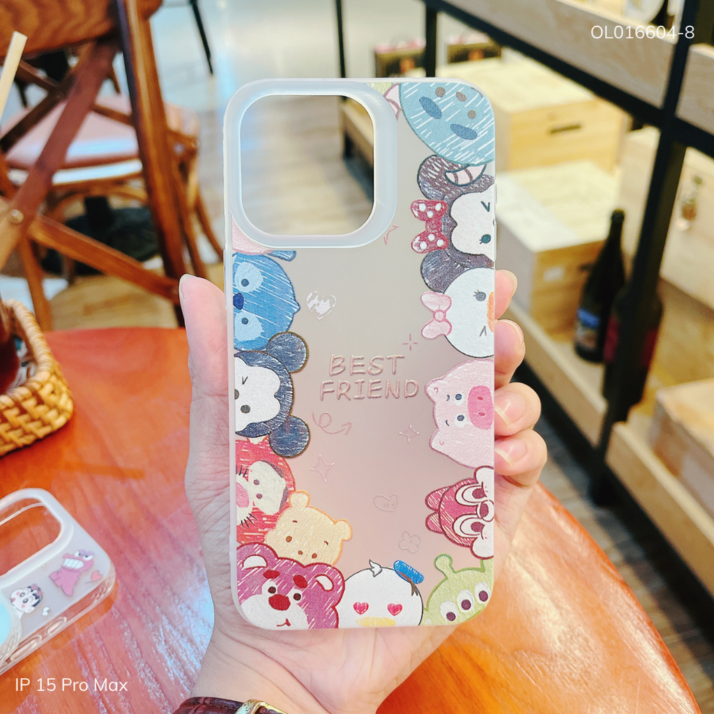 ** Ốp IP 15 Pro Max dẻo lưng nhám viền trong nhiều hình