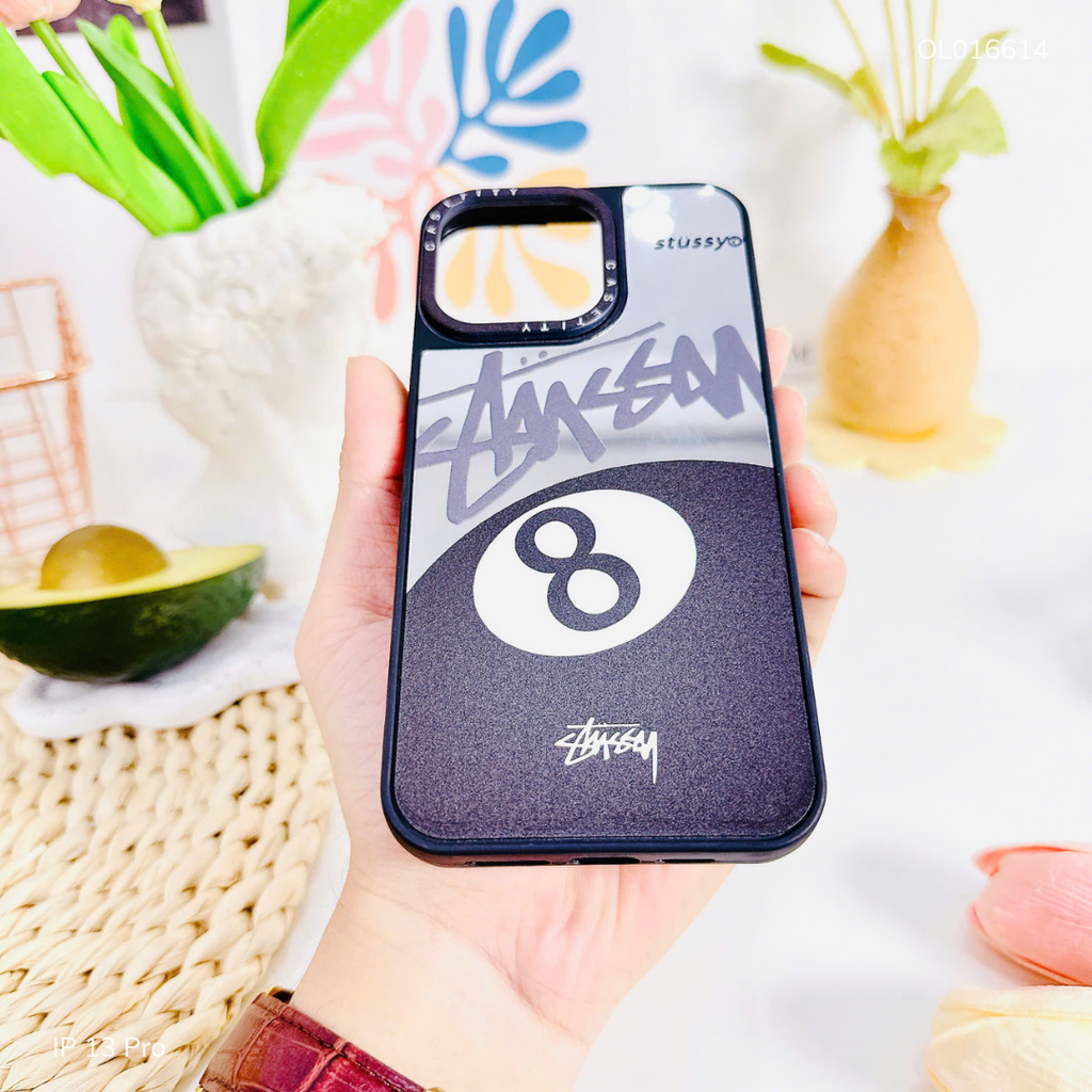 Ốp IP 13 Pro tráng gương viền đen nhiều hình