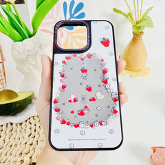 Ốp IP 15 Pro Max tráng gương viền đen nhiều hình