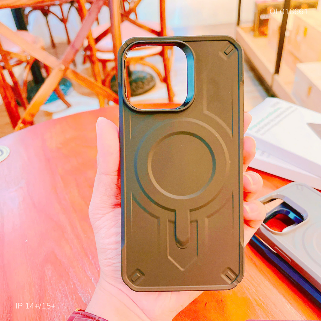 Ốp IP 14 Plus/15 Plus dẻo magsafe khiên bảo vệ