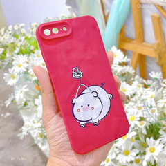 ** Ốp IP 7+/8+ dẻo vân đá nhám heo móc khóa treo