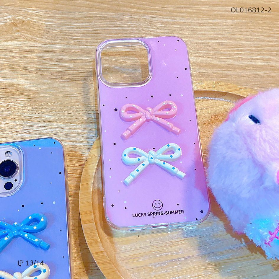 Ốp IP 13/14 đính 2 nơ Spring Summer