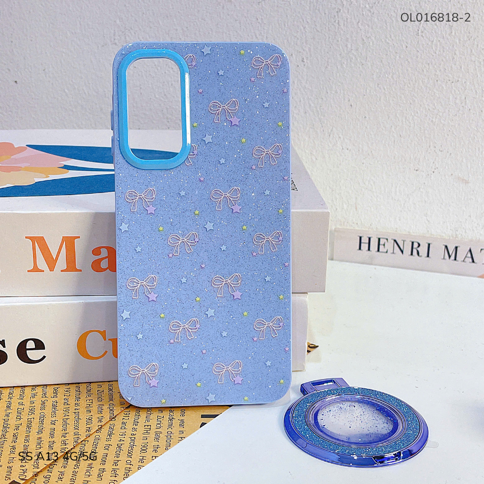 ** Ốp SS A13 4G/5G lưng nhũ kim tuyến nhiều hình kèm giá đỡ rời