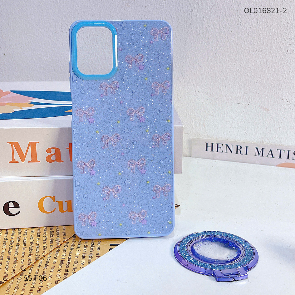 ** Ốp SS F06 5G lưng nhũ kim tuyến nhiều hình kèm giá đỡ rời