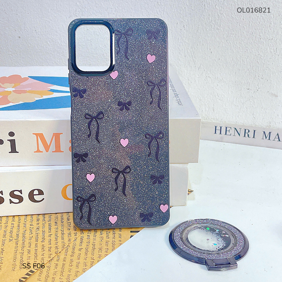 ** Ốp SS F06 5G lưng nhũ kim tuyến nhiều hình kèm giá đỡ rời