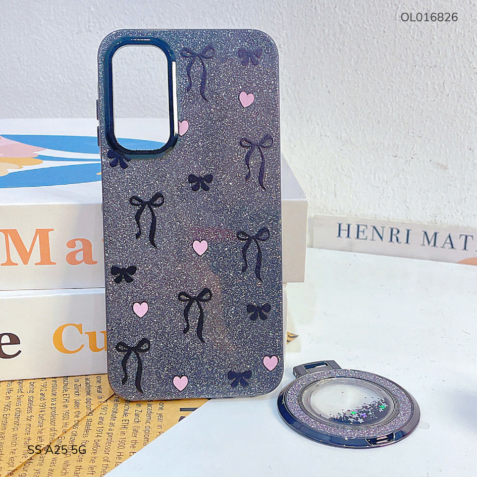 ** Ốp SS A25 5G lưng nhũ kim tuyến nhiều hình kèm giá đỡ rời