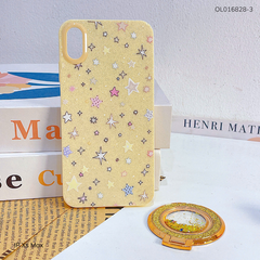 ** Ốp IP Xs Max lưng nhũ kim tuyến nhiều hình kèm giá đỡ rời