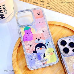 Ốp IP 13 Pro Max vân sóng đính hạt