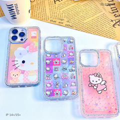 Ốp IP 14 Plus/15 Plus vân sóng đính hạt