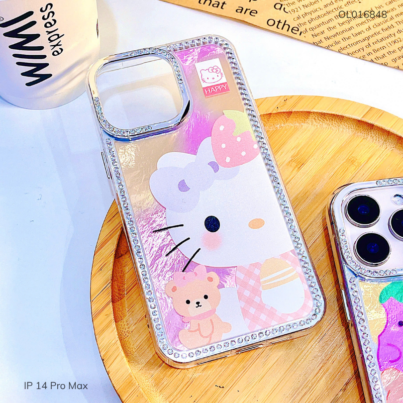 Ốp IP 14 Pro Max vân sóng đính hạt