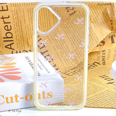 Ốp IP 16 Plus lưng trong nơ tím viền kem 2 màu