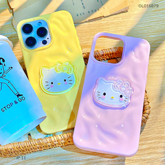 Ốp IP 11 6.1 dẻo gồ ghề đính mặt Kitty