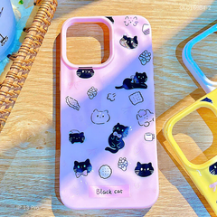 Ốp IP 13 Pro dẻo gồ ghề nhiều mèo đen Black Cat