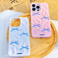 ** Ốp iPhone 16 Pro Max dẻo gồ ghề 4 nơ xanh @boaaand