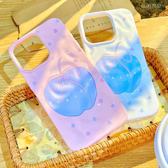 Ốp IP 14 Plus/15 Plus dẻo gồ ghề táo xanh ngôi sao