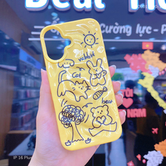 ** Ốp iPhone 16 Plus dẻo gồ ghề nhiều hình rabbit - cat - bear
