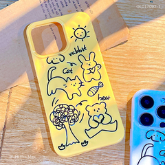 Ốp IP 16 Pro Max dẻo gồ ghề nhiều hình rabbit - cat - bear
