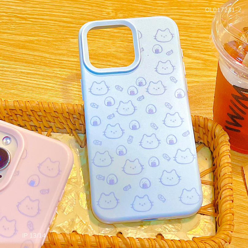 Ốp IP 13/14 dẻo silicon khắc nhiều mèo