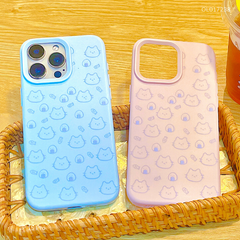 Ốp IP 15 Pro dẻo silicon khắc nhiều mèo