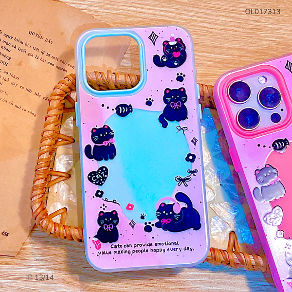 ** Ốp iPhone 13/14 2 lớp nhiều mèo đen Cats can provide